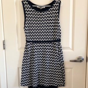Blue and white tank dress